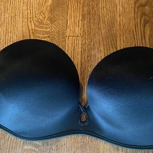 Victoria Secret Strapless Super Push Up Bra Black 34B